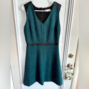 Womens Teal with faux leather accent dress - Size M